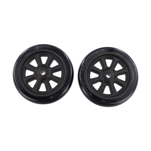 JUANCHENG for 2 x BBQ Grill Wheels Black Lightweight Wheels 6 Inch Trolley Tires for BBQ Grill