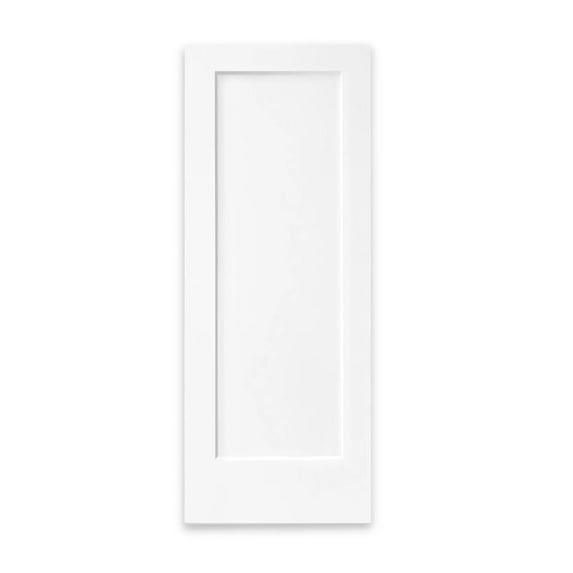 JUBEST 30"x80" 1-Panel Shaker Style White Primed Hollow Core Interior Molded Door Slab, Pre-Assembled Interior Door, NOT Included Hardware