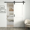 thumbnail image 1 of JUBEST 36"x84" 2-Panel White Primed Sliding Barn Door With Installation Hardware Kit, 1 of 10
