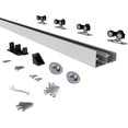 thumbnail image 1 of JUBEST Bypass Sliding Door Hardware 72", Aluminum Bypass Wardrobe Closet Door Hardware Set with Finger Pull Included, Smoothly and Quietly, for 2 Door System, Easy to Install, 1 of 9