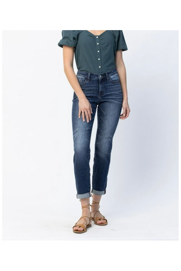 BASIC CUFFED SLIM FIT JEANS