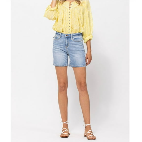 JUDY BLUE HI-RISE MID LENGTH SHORTS