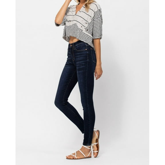 JUDY BLUE HIGH-WAIST SKINNY WITH HAND SANDED