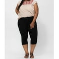 thumbnail image 1 of JUDY BLUE PLUS SIZE MID-RISE BLACK SKINNY CAPRI JEANS, 1 of 4