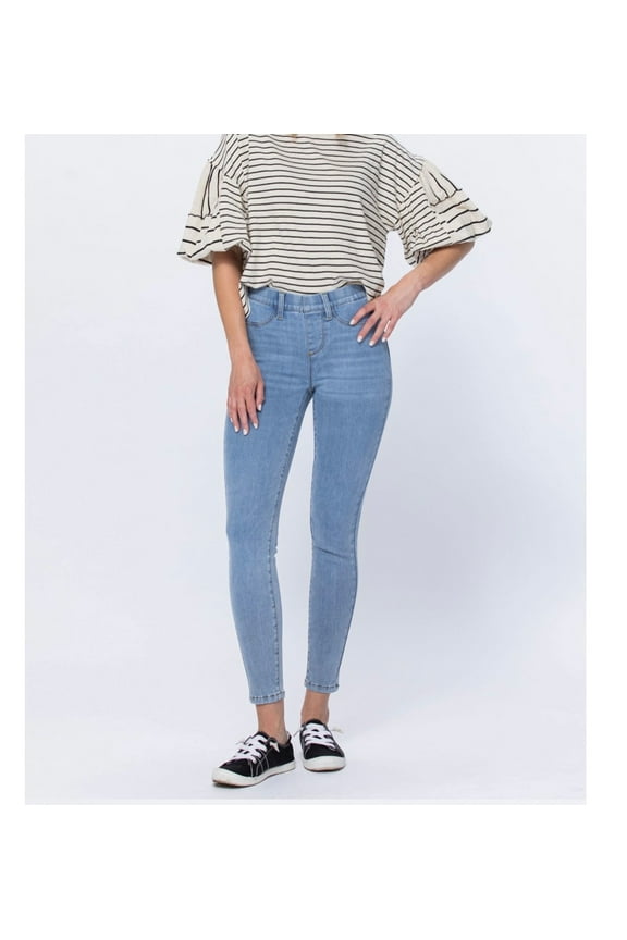 PLUS SIZE MID-RISE PULL ON SKINNY JEGGING