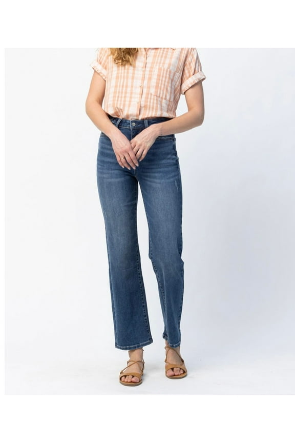 WOMENS HIGH WAIST STRAIGHT DAD FIT JEANS