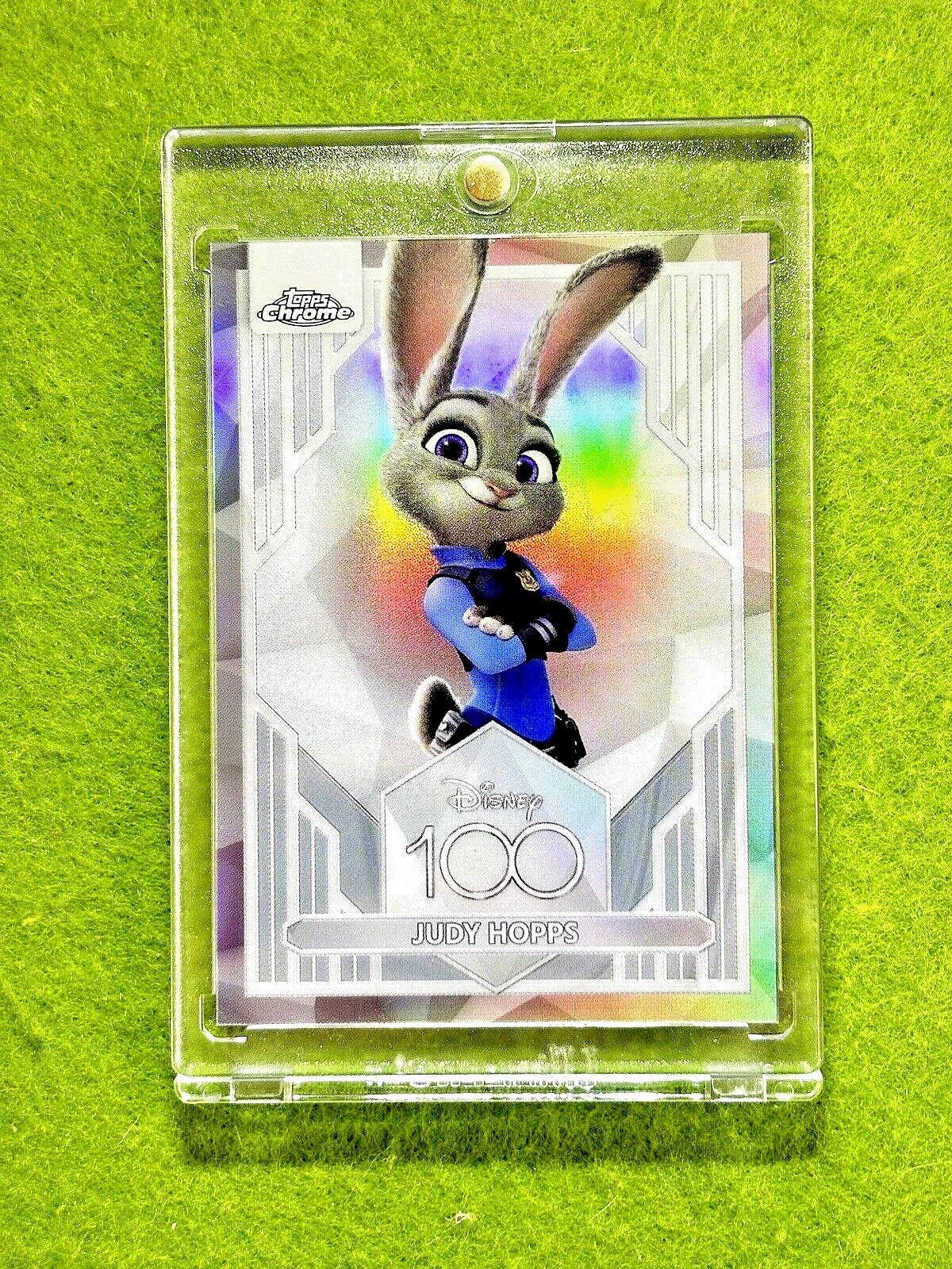 JUDY HOPPS Disney 100 REFRACTOR CARD Zootopia SILVER PRIZM 2023