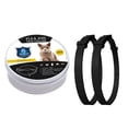 thumbnail image 1 of JUELEO 2-Pack Adjustable Fl`ea and Ti`ck Collars for Cats, One Size Fits Most Breeds, Waterproof,Black, 1 of 9