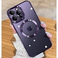 thumbnail image 1 of JUESHITUO Magnetic Clear for iPhone 14 Pro Max Case with Full Camera Protection, No.1 Strong N52 Magnets, for iPhone 14 Pro Max Case,6.7"-Deep Purple, 1 of 7