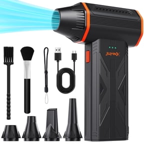 JUFINX 2-in-1 Compressed Air Duster,with Vacuum Pumping of Storage Bag, 150000 RPM Electronic Air Blower, Portable Cleaner for Laptop,PC,Car, Keyboard