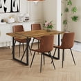 thumbnail image 1 of JUFU 55" Dining Table Set for 4, Modern Table and Chairs Set of 4, 5 Piece Dining Table Set Include Wooden Kitchen Table and 4 Fabric Chairs Ideal for Kitchen Dining Room Easy to Assemble, 1 of 10
