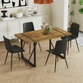 thumbnail image 1 of JUFU 55" Dining Table Set for 4, Modern Table and Chairs Set of 4, 5 Piece Dining Table Set Include Wooden Kitchen Table and 4 Faux Leather Chairs Ideal for Kitchen Dining Room Easy to Assemble, 1 of 10