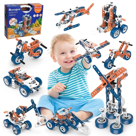 JUGAAD LIFE 12-in-1 STEM Building Toys Blocks Set for Boys 8 11, DIY Electric Construction Toys, Engineering Learning Toys, Educational Creative Game Gift for Kids Toddler Girls Age 4 5 6 7 8+