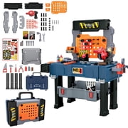 JUGAAD LIFE 65 PCS Kids Tool Bench Set, Pretend Play Construction Workbench Toys for Toddlers, Birthday Gift for Boys Girls 3 4 5 6+