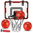 thumbnail image 1 of JUGAAD LIFE Basketball Hoop for Kids with Electronic Scoreboard, Indoor over the Door Mini Basketball Hoops with LED Lighting and Sounds, Basketball Toys Gifts for Boys Girls-Red, 1 of 8