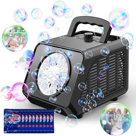 JUGAAD LIFE Bubble Machine for Kids & Toddlers Automatic Bubble Blower with 20000  Bubbles Per Minute, Bubble Maker Plug-in or Batteries Bubble Toys for Kids Outdoor Birthday Party, Wedding