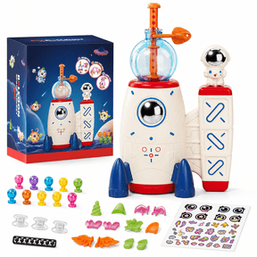 JUGAAD LIFE DIY Space Magic Balloon Craft Kit, Sticker Decorated Balloons Toy for Kids, Rocket Air Pump Fun with Balloon Monster Pals, DIY Creative Activity, Birthday Gifts for Girls Boys Ages 3+