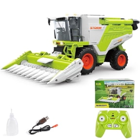 JUGAAD LIFE RC Tractor Toys for Kids Boys 3 6 Years Old, Farm Vehicle Toys with Sounds, Lights & Spray, Harvester Truck Birthday Gifts for Toddlers