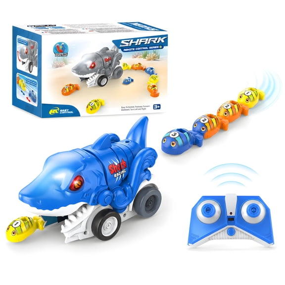 JUGAAD LIFE Remote Control Shark Car Toys for Boys Ages 3–6, RC Snake Mode Game Monster Truck with Music, Birthday Gifts for Kids Toddler Girls Ages 5–7