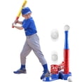thumbnail image 1 of JUGAAD LIFE Tball Set Baseball Toys for Boys 3-6 Years Tee Ball Set for Kids Girls Outdoor Outside Sport Toys with 10 Balls-Blue, 1 of 6
