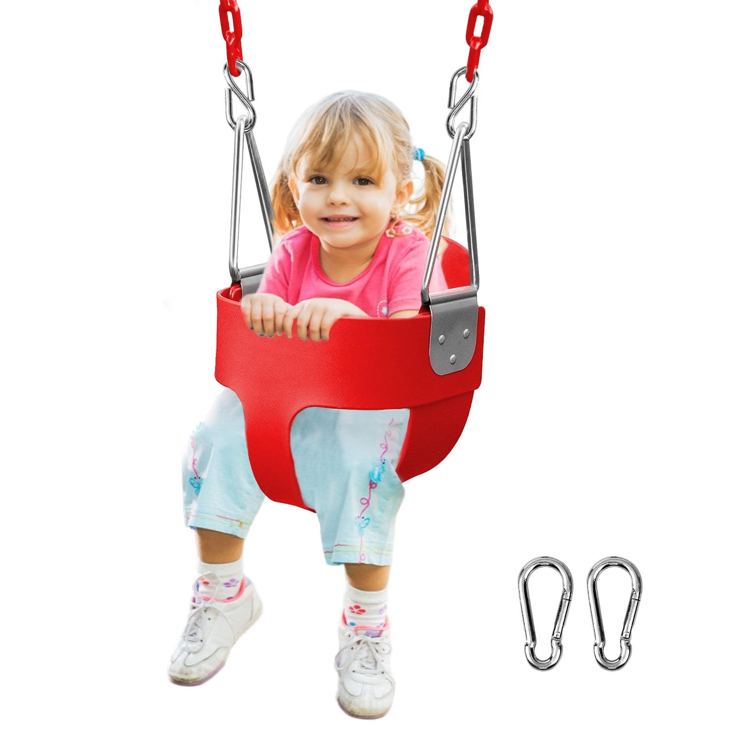 Swing Sets Baby Swing With High Weight Limit High Back Full Bucket