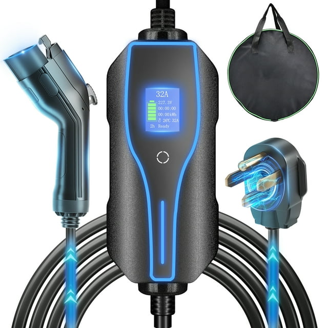 JUGACOOL Level 2 EV Charger 32Amp 240V, Home Electric Vehicle Charger