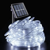 Pure Garden Solar Rope Light, 23', 50 White LED Lights - Walmart.com