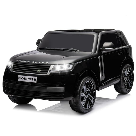 Sakiyr 24V Licensed Land Rover Kids Electric Ride-On Car - 2-Seater with Parent Remote Control, 3 Speeds, MP3 Player, USB, Music, and LED Lights for Ages 3-8, Black
