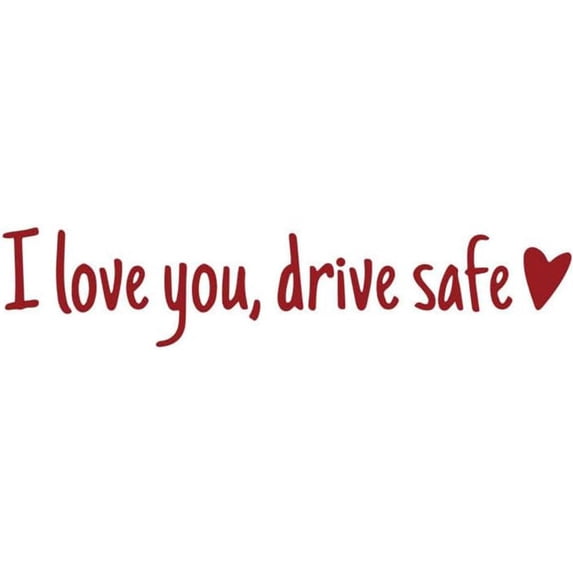 JUICEASE 2pcs I Love You Driving Safe Mirror Sticker,Rearview Mirror Decal Vinyl Letters Stickers, Special Care Safe Stickers for Vehicles, Glass, Windows, Laptops,Car Accessories and Driver Gift