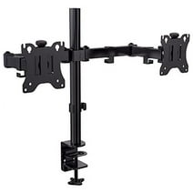 JUICEUP Dual Monitor Stand Mount, Adjustable Full Motion, Fully Articulating Desk Monitor Arm, Fits Screen 13 – 27 inch and 17.6 Lbs, 75x75/100x100 (Dual Arm)