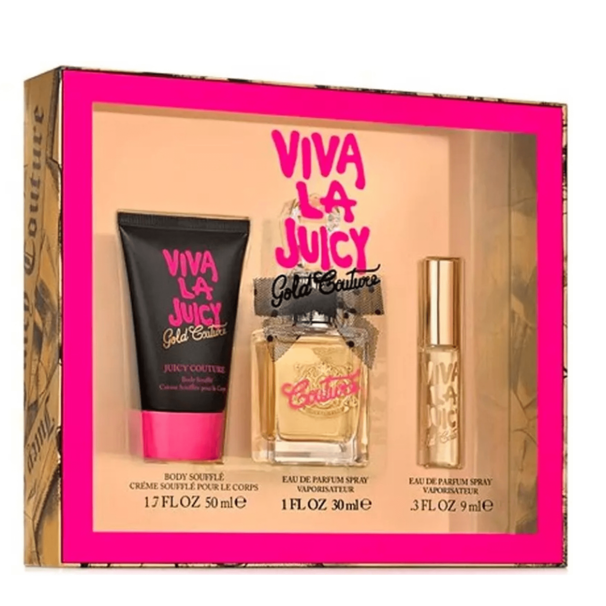 JUICY COUTURE Viva La Juicy Gold Couture 3 Piece Travel Gift Set 1