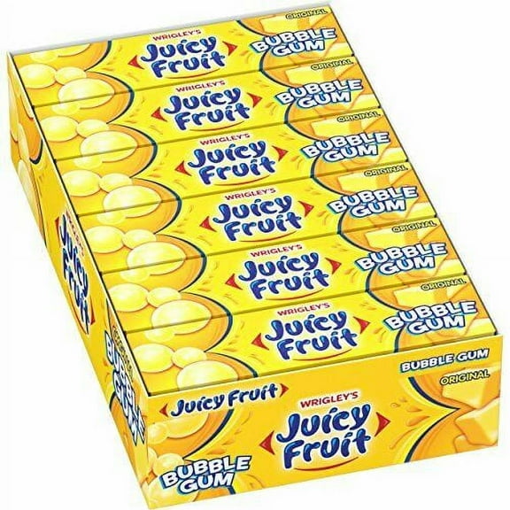 Juicy Fruit Gum Original BCF26 Bubble Chewing Gum, 5 Count (Pack of 18)