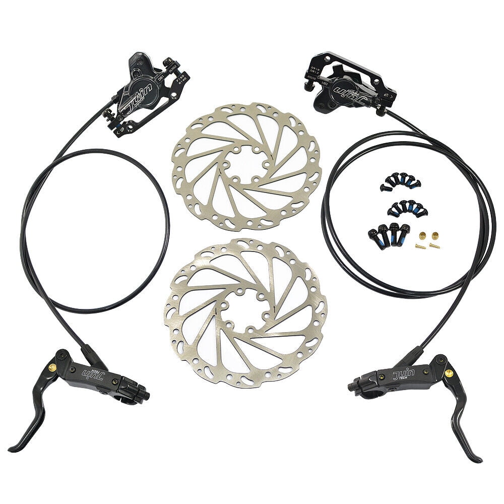 ブレーキ JUIN TECH DB1 MTB E-bike Hydraulic Dual-Piston Disc Brake Set(F+R) w/160mm Rotor, Green, JT2267 JUIN TECH DB1 MTB E-bike Hydraulic Dual-Piston Disc Brake Set w