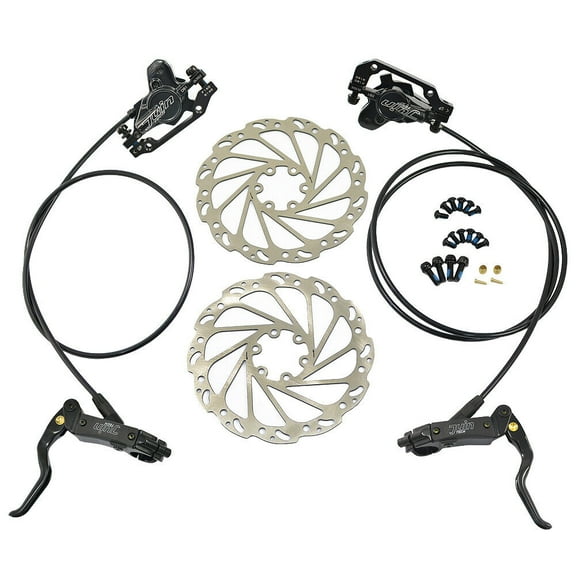 JUIN TECH DB1 MTB E-bike Hydraulic Dual-Piston Disc Brake Set w/160mm Rotor, Black #JT2263