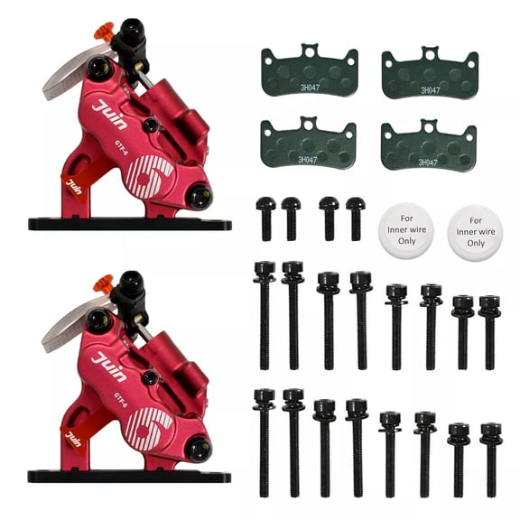 JUIN TECH GTF-6 6 Pistons FlatMount eBike CX Hydraulic Disc Brake Caliper Set,RD #JT3013-2