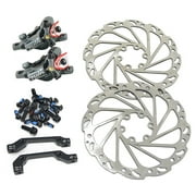 JUIN TECH R1 Hydraulic Road CX Disc Brake set 160mm w/ Rotor Front+Rear, Gray #JT1905