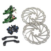 JUIN TECH R1 Hydraulic Road CX Disc Brake set 160mm w/ Rotor Front+Rear, Green #JT1904