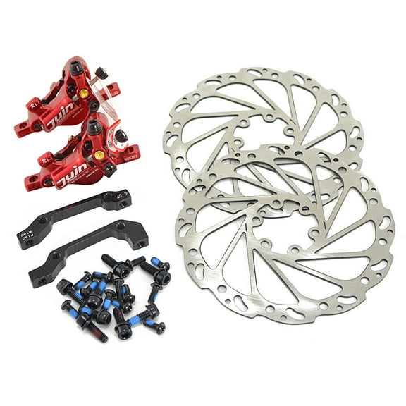 JUIN TECH R1 Hydraulic Road CX Disc Brake set 160mm w/ Rotor (Front+Rear), Red #JT1906