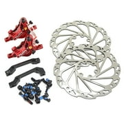 JUIN TECH R1 Hydraulic Road CX Disc Brake set 160mm w/ Rotor Front+Rear, Red #JT1906