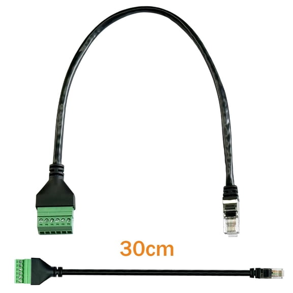 JUJHGRF-2Pcs RJ11 Male to 6 Pins Screw Terminal Block Adapter for Cat3 Telephone Handset Cords Extender Cable, RJ12 6P6C to 6pin Terminal Extension Cable