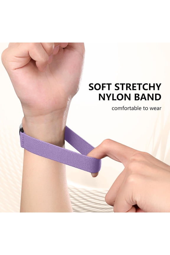 -5 Pack Stretchy Bands Compatible with Samsung Galaxy Watch 7 6 5 4 FE Band 40mm 44mm 45mm/Watch 6 4 Classic 4 42mm 46mm 43mm 47mm/Active 2,20mm Soft Nylon Solo Loop Band Elastic Strap