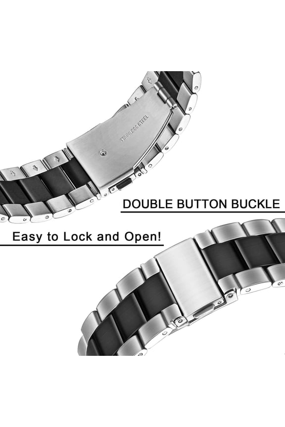 -Compatible for Ticwatch Pro 5 Band, Quick Release Stainless Steel Metal Replacement Straps Compatible with Ticwatch Pro 5 Android Smartwatch