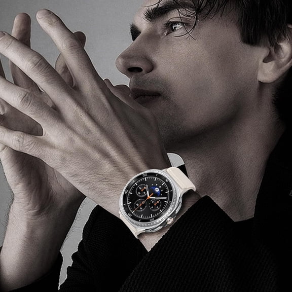 JUJHGRF-Elastic Nylon Magnetic Bands for Samsung Galaxy Watch 8 Band 40mm 44mm/8 Classic 46 mm Men/Women,Stretchy Fabric One Click No Gap Sport Strap for Samsung Galaxy Watch 8 Classic Band 46mm/8 44