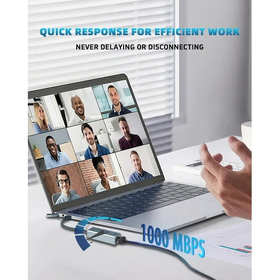 JUJHGRF-Ethernet to USB Adapter, 1Gbps USB to RJ45 Gigabit LAN, USB 3.0 ...