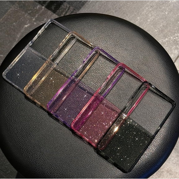 JUJHGRF-Magnetic for Samsung Galaxy Z Flip 6/Flip 5 Case Women Girls,[Holographic Iridescent Color Changing Effect] Fashion Slim Cute and Unique Matt Protective Phone Cover