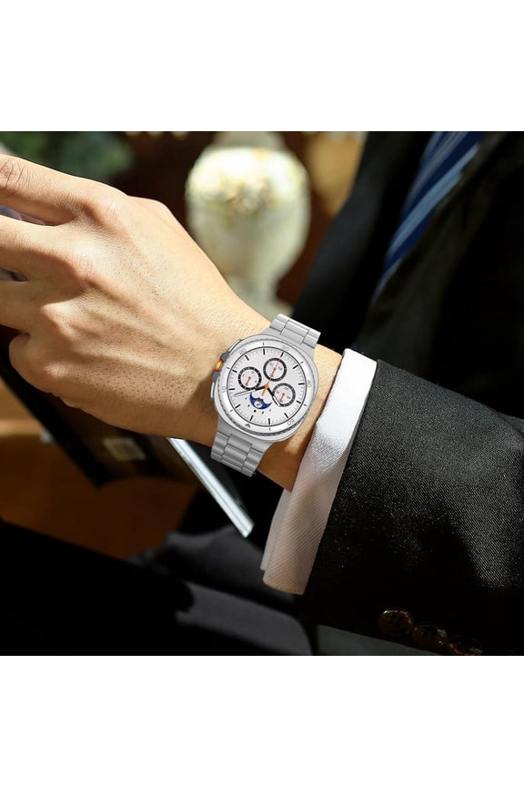 -Metal Bands Compatible with Galaxy Watch 8 Band/Galaxy Watch 8 Classic Band,No Gap Business 316L Stainless Steel Strap for Samsung Galaxy Watch 8/8 Classic (2025) 46mm 44mm 40mm Women Men