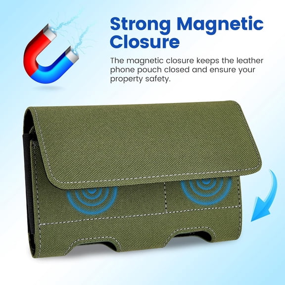 JUJHGRF-Nylon Phone Holster with Belt Clip for iPhone 17 Pro / 17, iPhone 16 Pro 16,15 Pro 15, iPhone 14, 14 Pro,13 Pro,Samsung Galaxy S25 S24 S23, S22,S21,Premium Cell Phone Belt Holder Pouch Cover