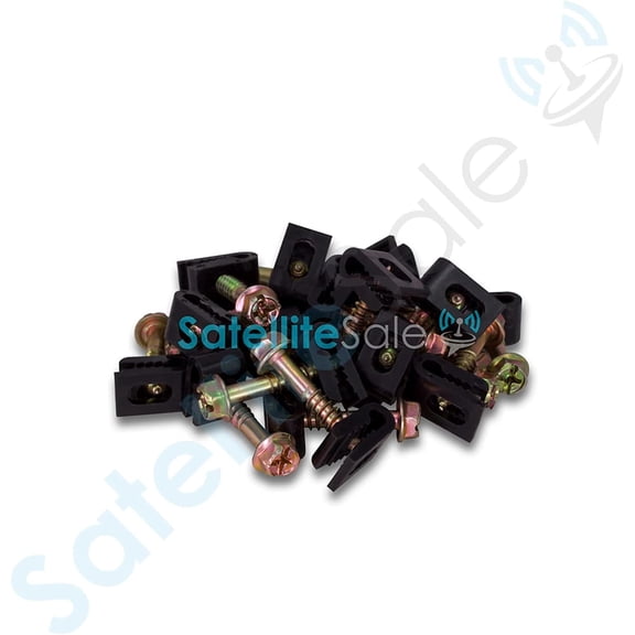 JUJHGRF-Single Ground Screw Black Clips for Single Antenna Ground Wire Cable Management 100 Pcs