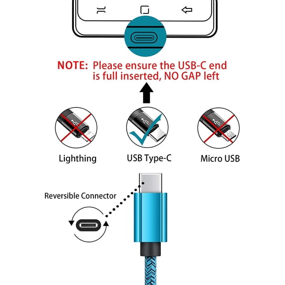 JUJHGRF-Type C Charger Cable USB C Cables Fast Charging Power Phone Charger Cord 6ft 2Pack for Samsung Galaxy S25 Edge S24 S23 Ultra S22 S21 A13 Note 20 A10e A21 A11 S20 Plus S10 S9 A71 A20 A51 A50 z