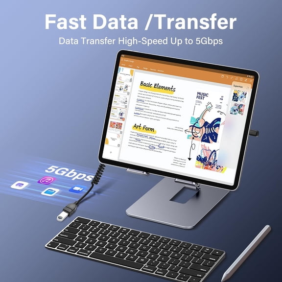 JUJHGRF-USB Type C Coiled Cable 5Gbps Retractable 90 Degree USB3.0 Female to USB C Male Charging Cable and Data Transfer for Phone, Tablet, Other USB C Devices (F/U)